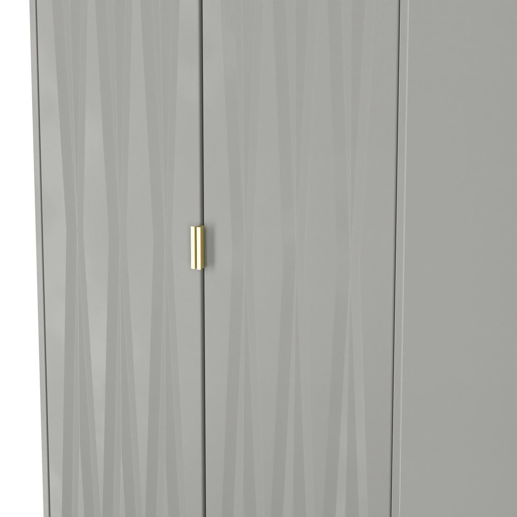 Las Vegas 2 Door Double Wardrobe with Gold Handles