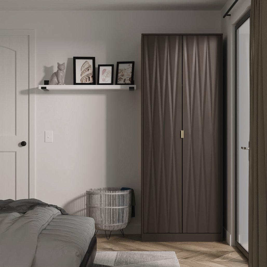 Las Vegas 2 Door Double Wardrobe with Gold Handles