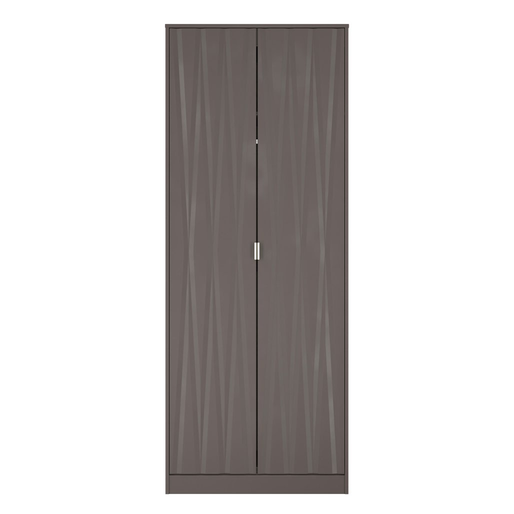 Las Vegas 2 Door Double Wardrobe with Gold Handles