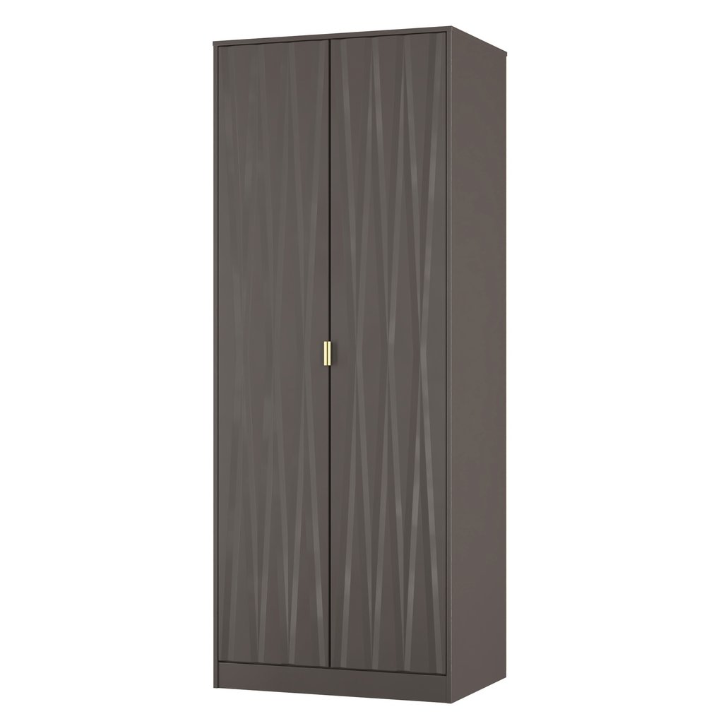 Las Vegas 2 Door Double Wardrobe with Gold Handles