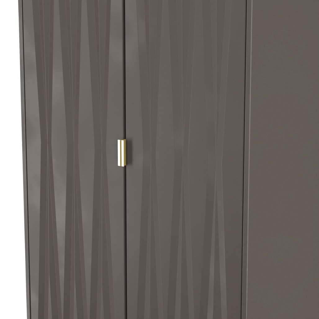 Las Vegas 2 Door Double Wardrobe with Gold Handles