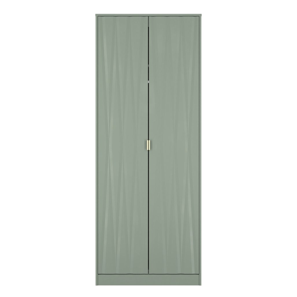 Las Vegas 2 Door Double Wardrobe with Gold Handles
