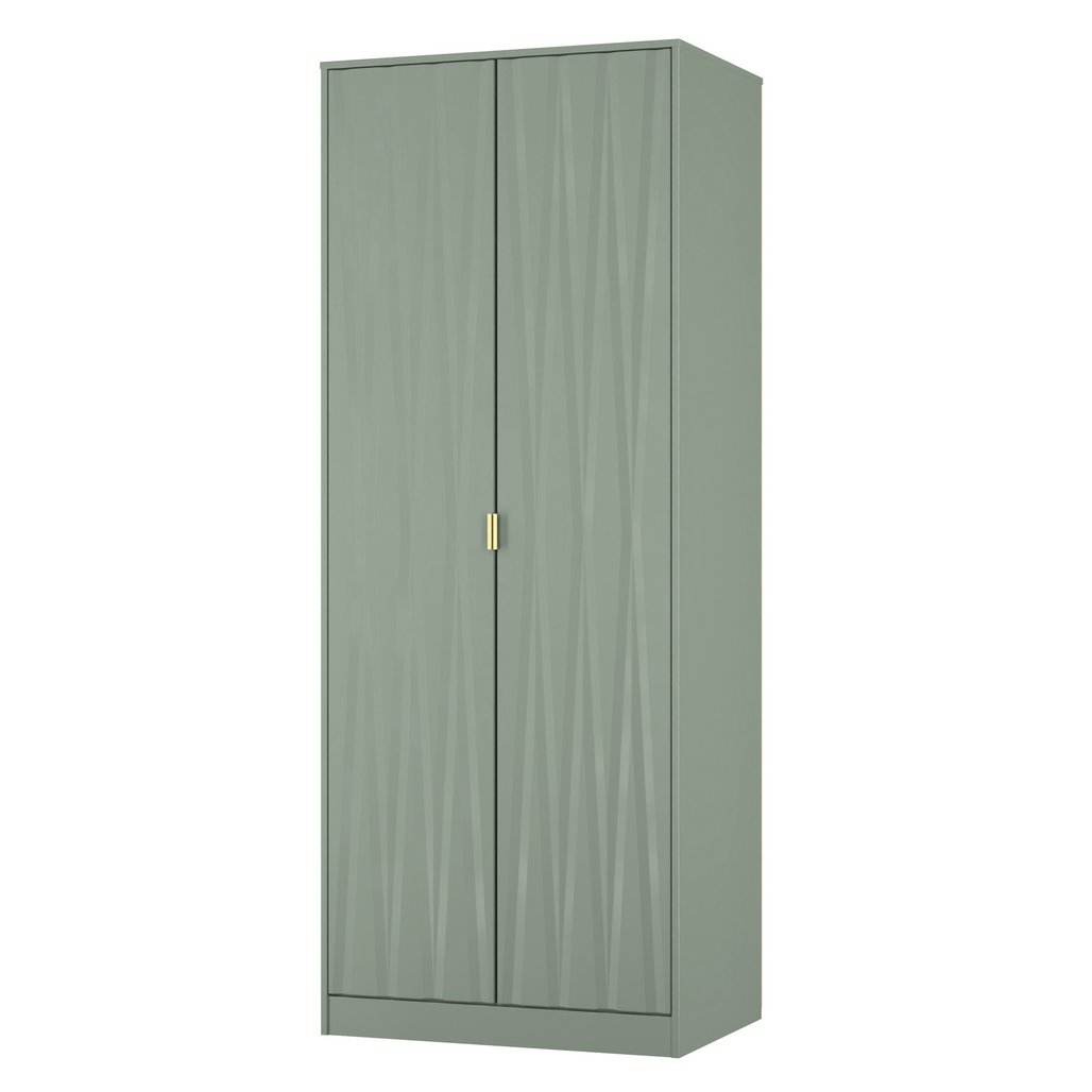 Las Vegas 2 Door Double Wardrobe with Gold Handles