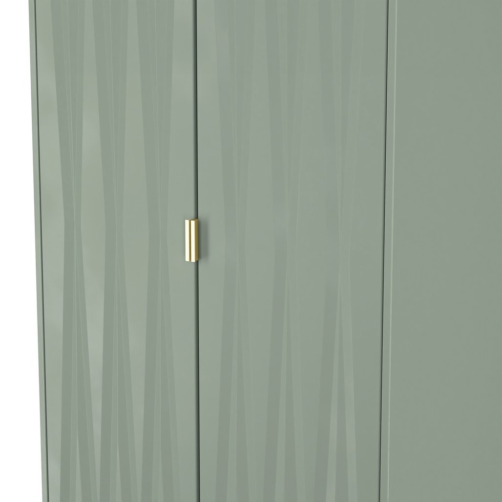 Las Vegas 2 Door Double Wardrobe with Gold Handles