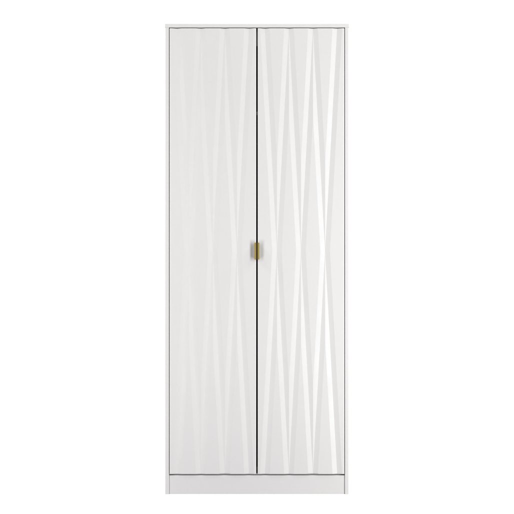 Las Vegas 2 Door Double Wardrobe with Gold Handles