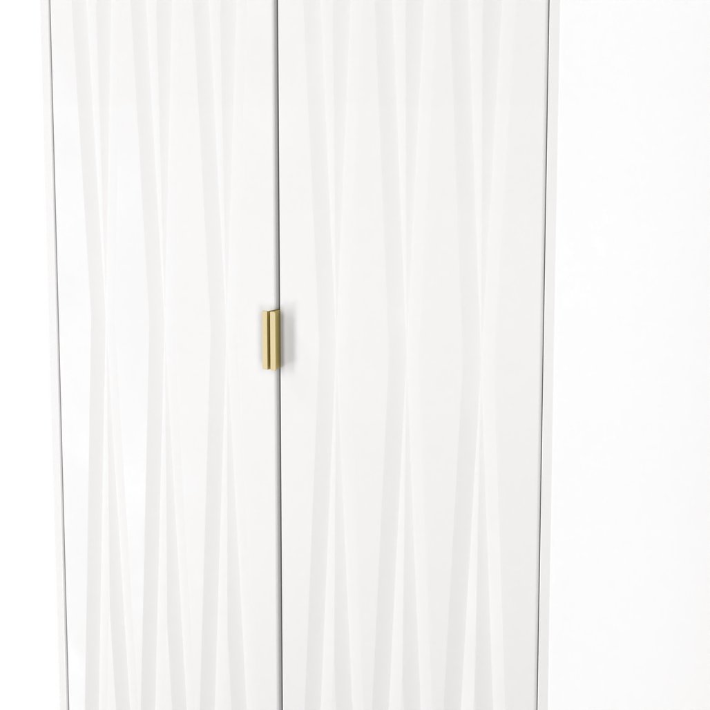 Las Vegas 2 Door Double Wardrobe with Gold Handles
