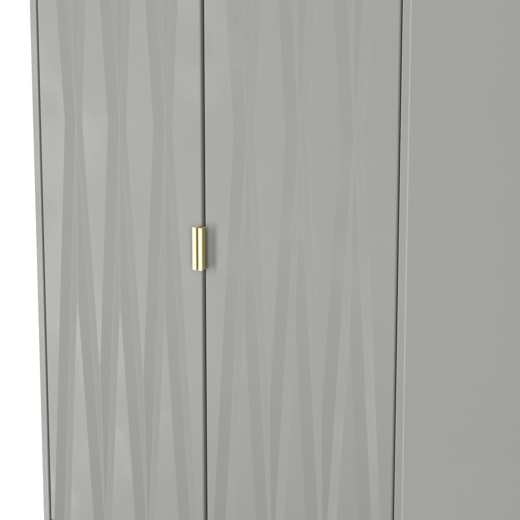 Las Vegas Tall 2 Door 2 Drawer Double Wardrobe with Gold Handles