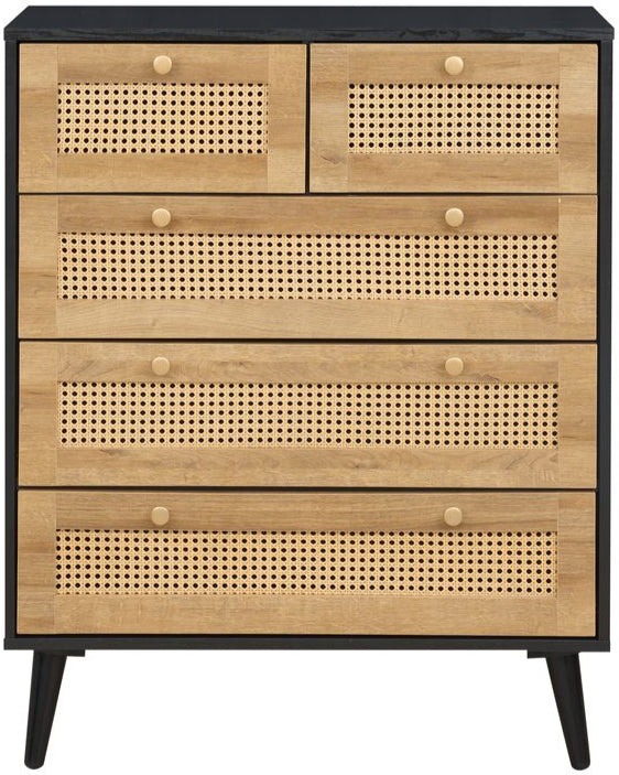 Manila Rattan 3+2 Drawer Chest of Drawers