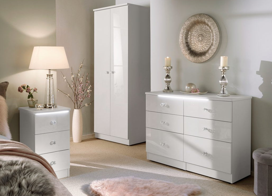 Lumiere 6 Drawer Midi Chest with Built-In Lights