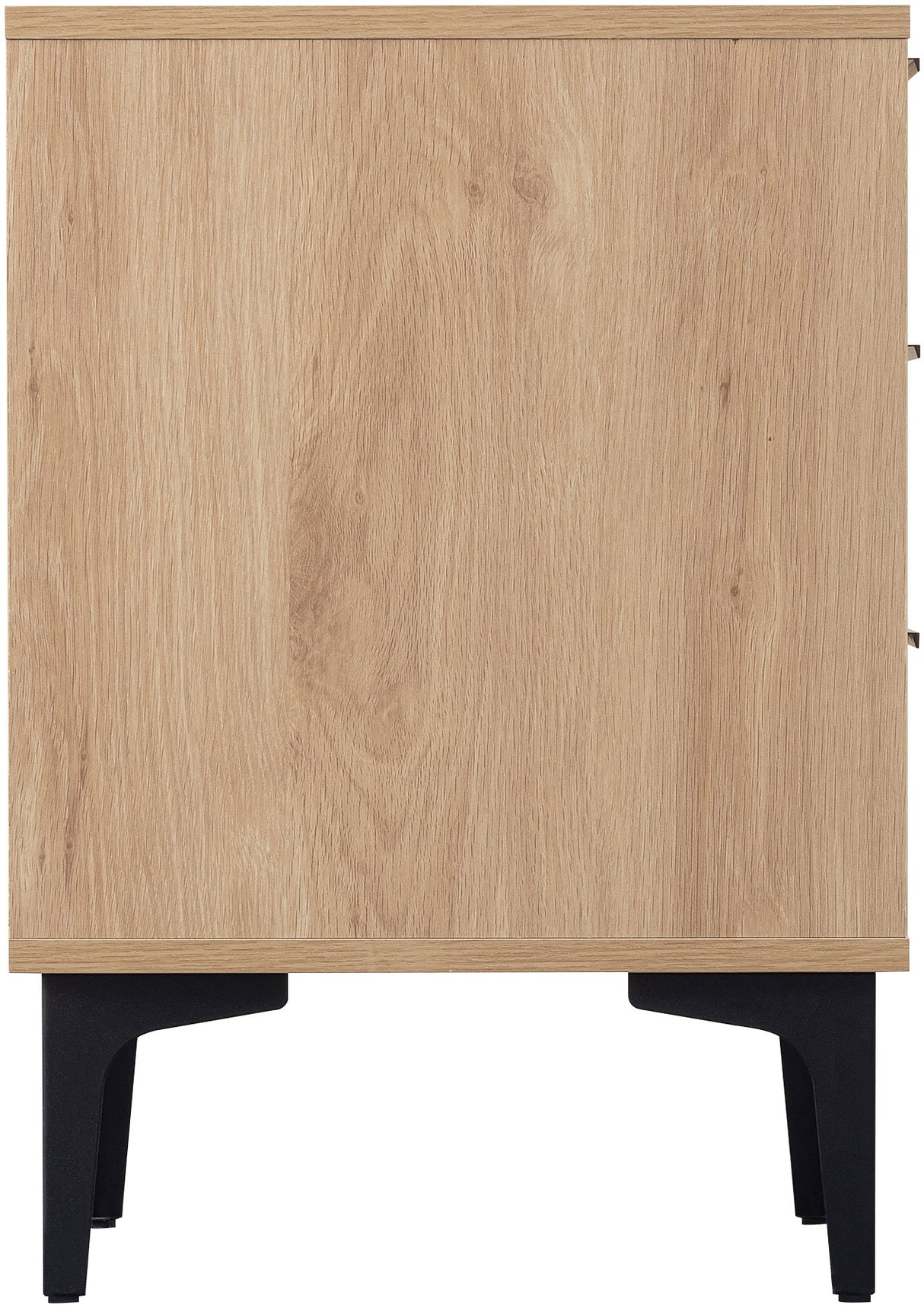 Miami Ridged 3 Drawer Fluted Bedside Table