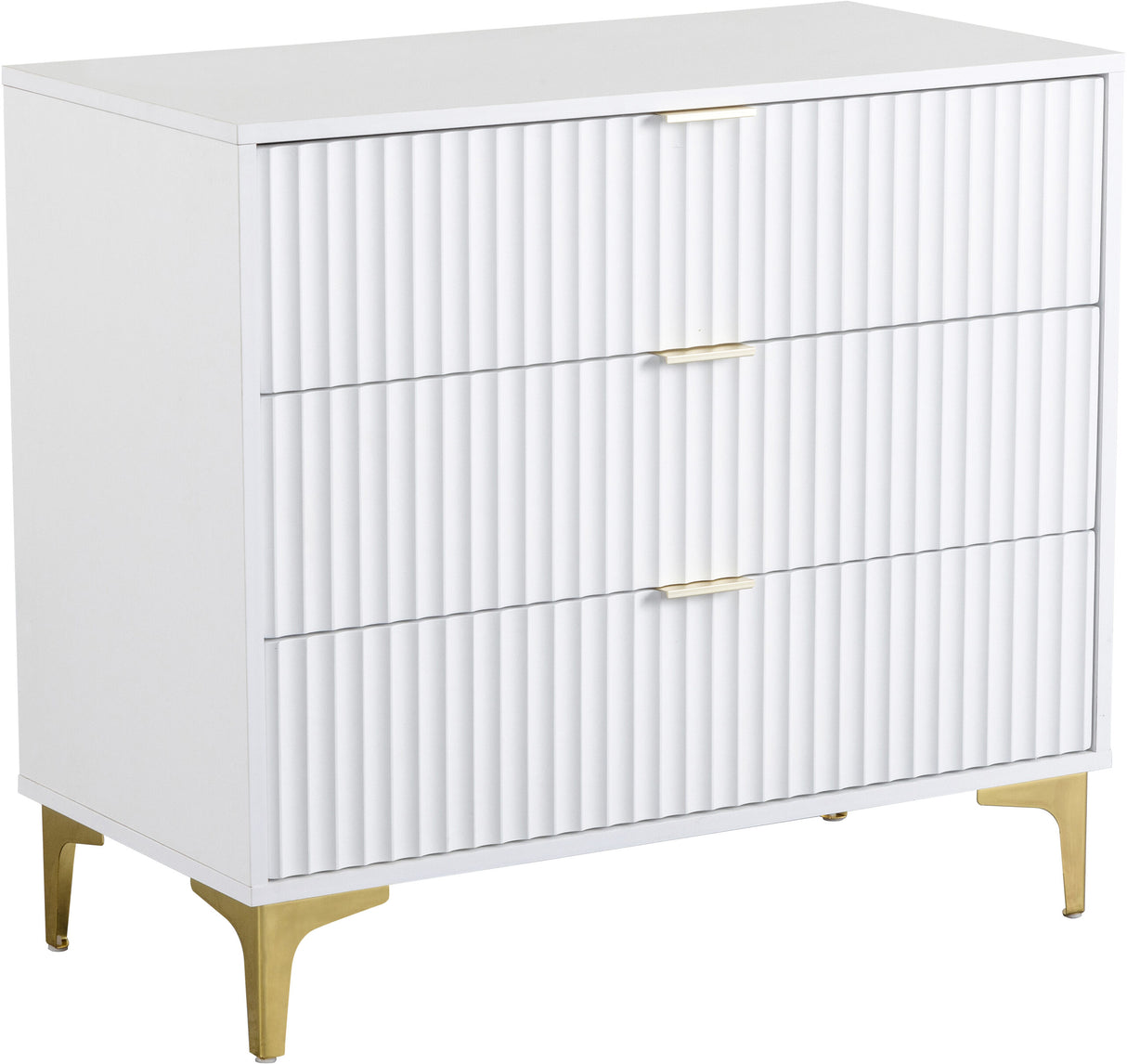 Miami Ridged 3 Drawer Fluted Chest of Drawers
