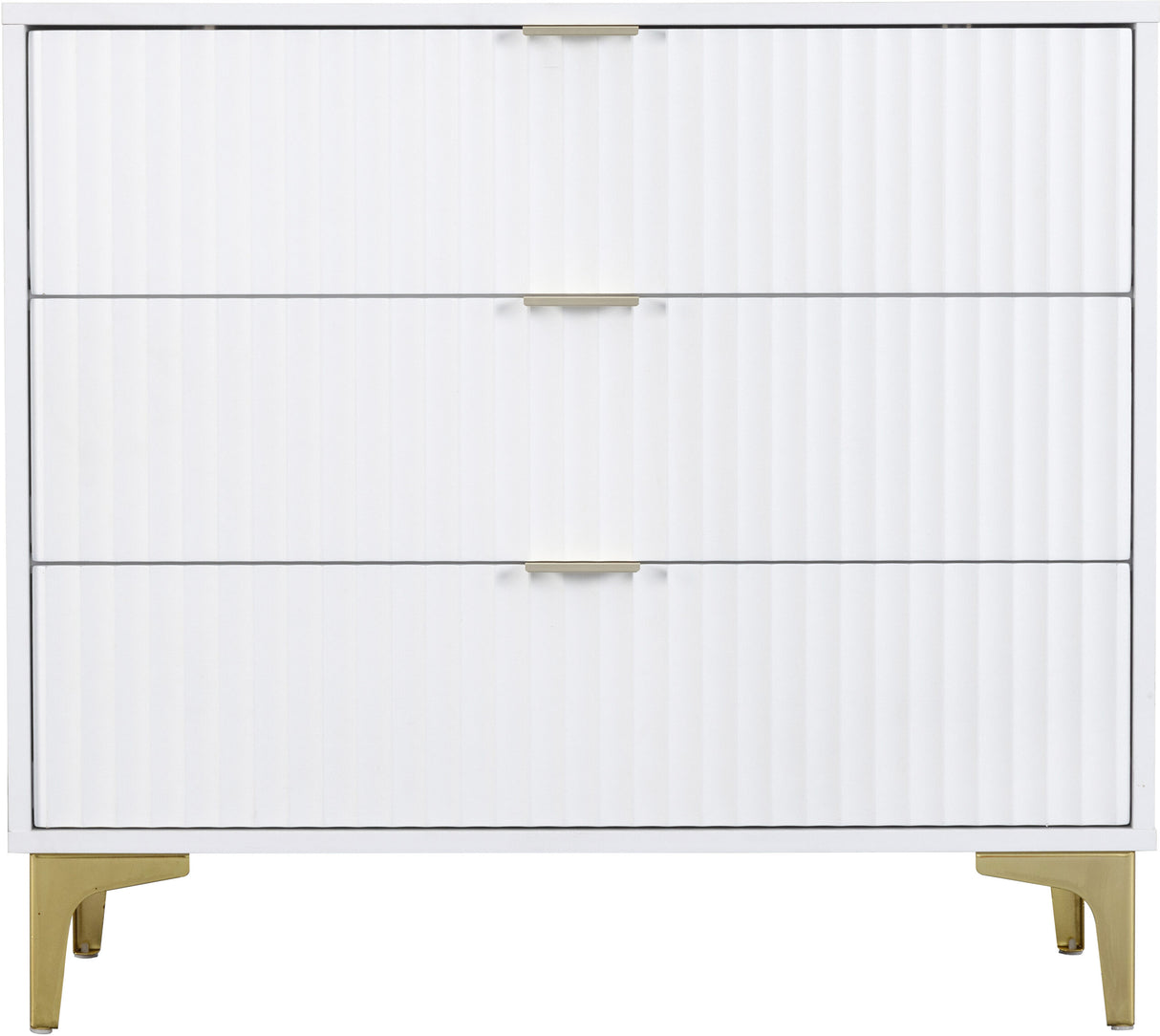Miami Ridged 3 Drawer Fluted Chest of Drawers