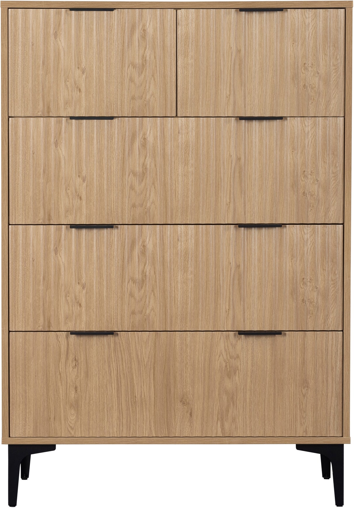 Miami Ridged 3+2 Drawer Fluted Chest of Drawers