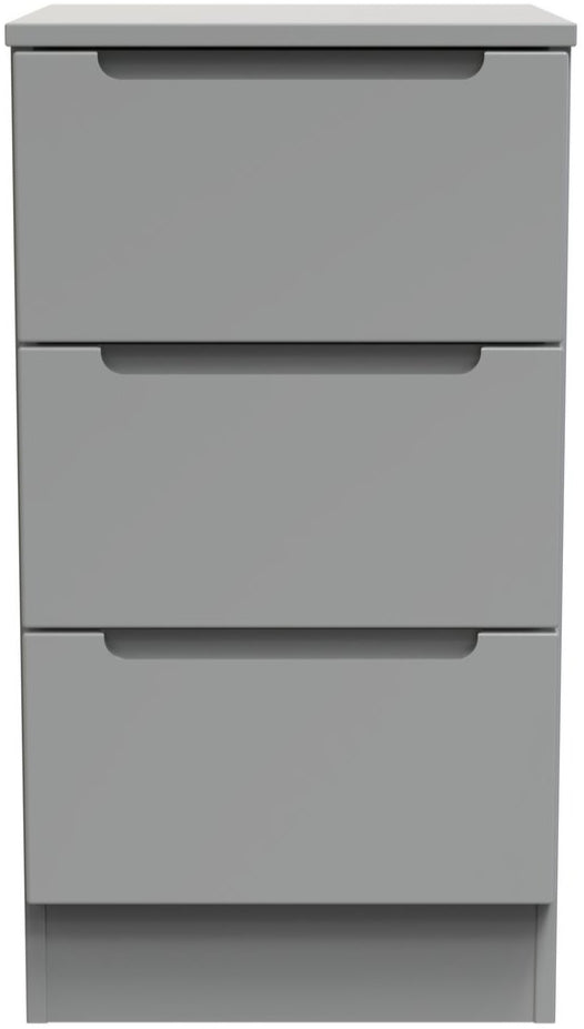 Milan 3 Drawer Bedside Table