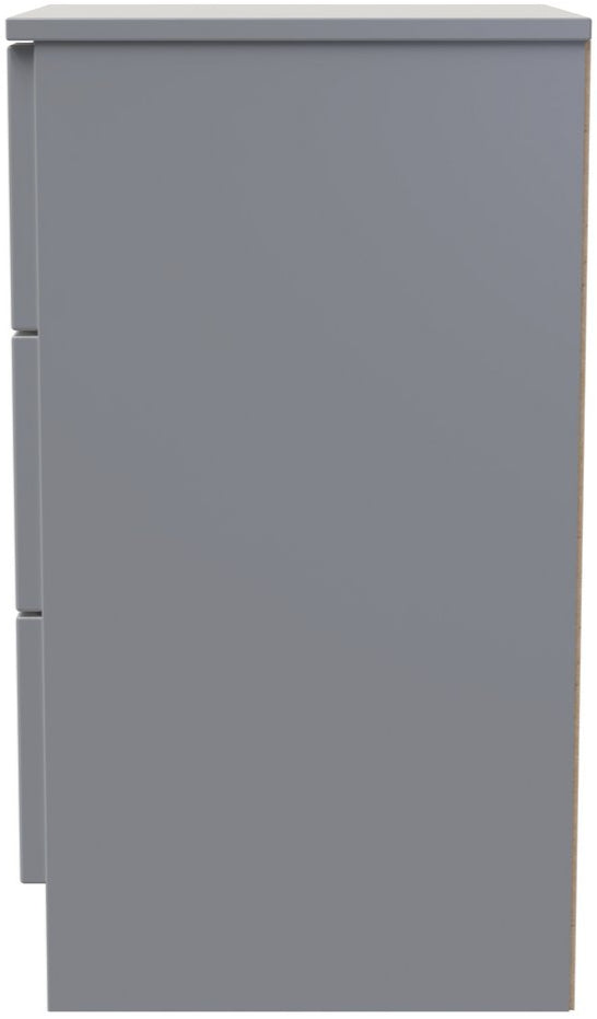 Milan 3 Drawer Bedside Table