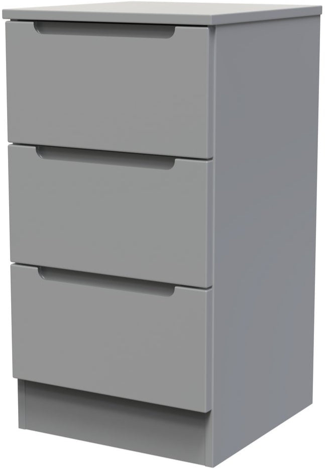 Milan 3 Drawer Bedside Table