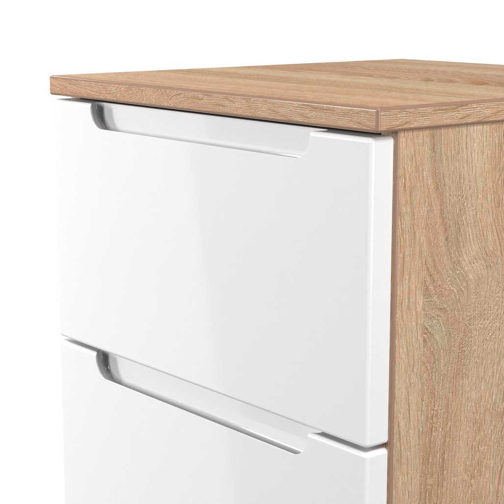 Milan 3 Drawer Bedside Table
