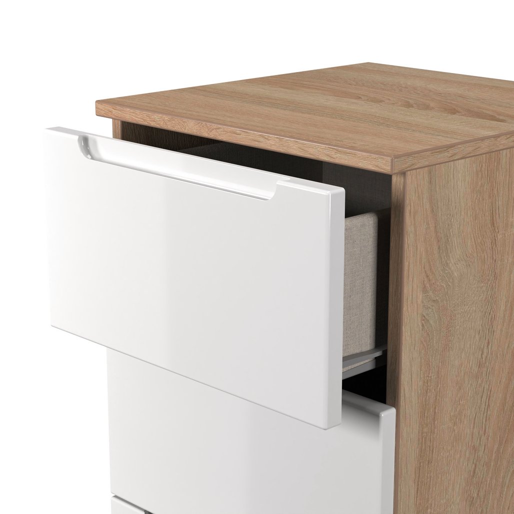 Milan 3 Drawer Bedside Table