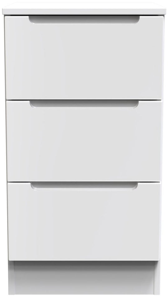 Milan 3 Drawer Bedside Table