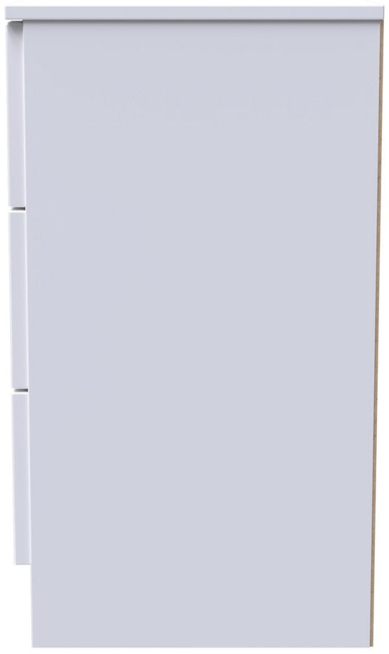 Milan 3 Drawer Bedside Table