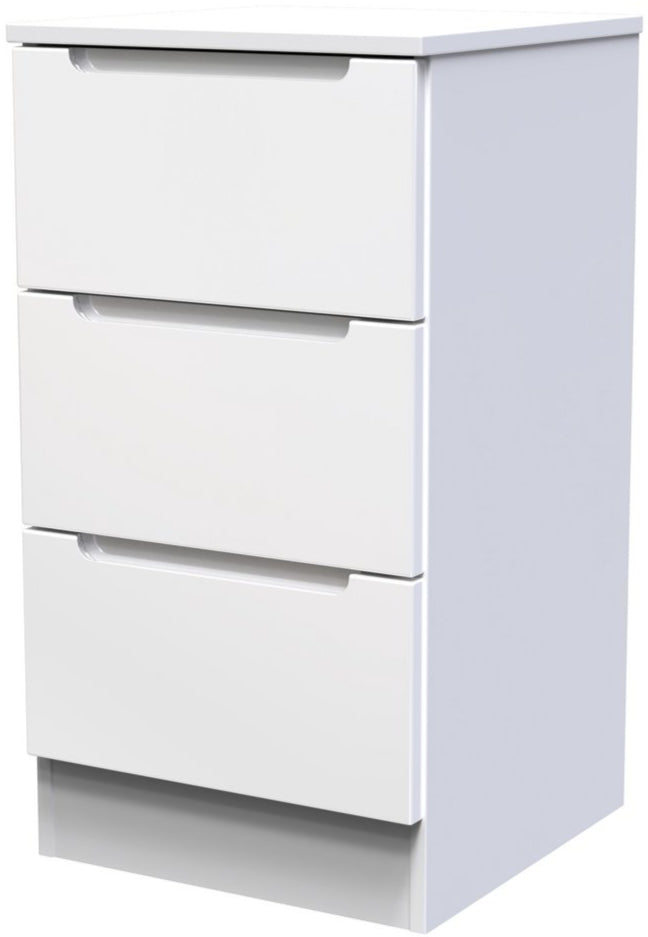 Milan 3 Drawer Bedside Table