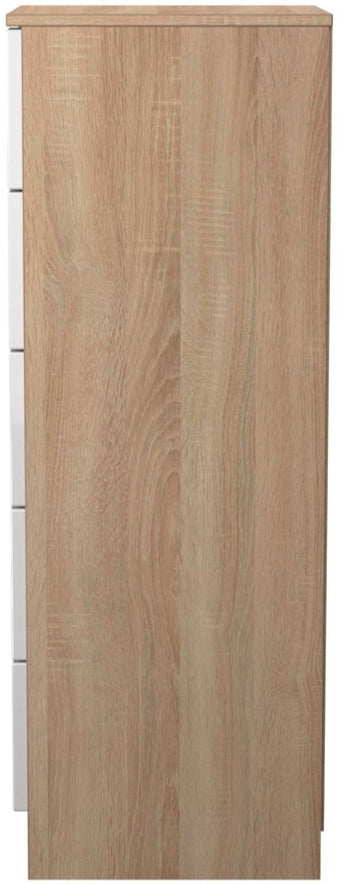 Milan 5 Drawer Bedside Table