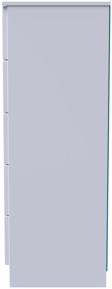 Milan 5 Drawer Bedside Table