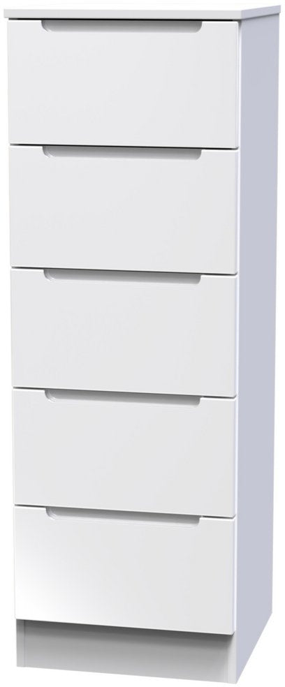 Milan 5 Drawer Bedside Table