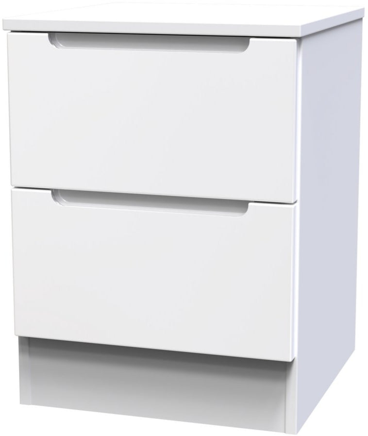 Milan 2 Drawer Bedside Table