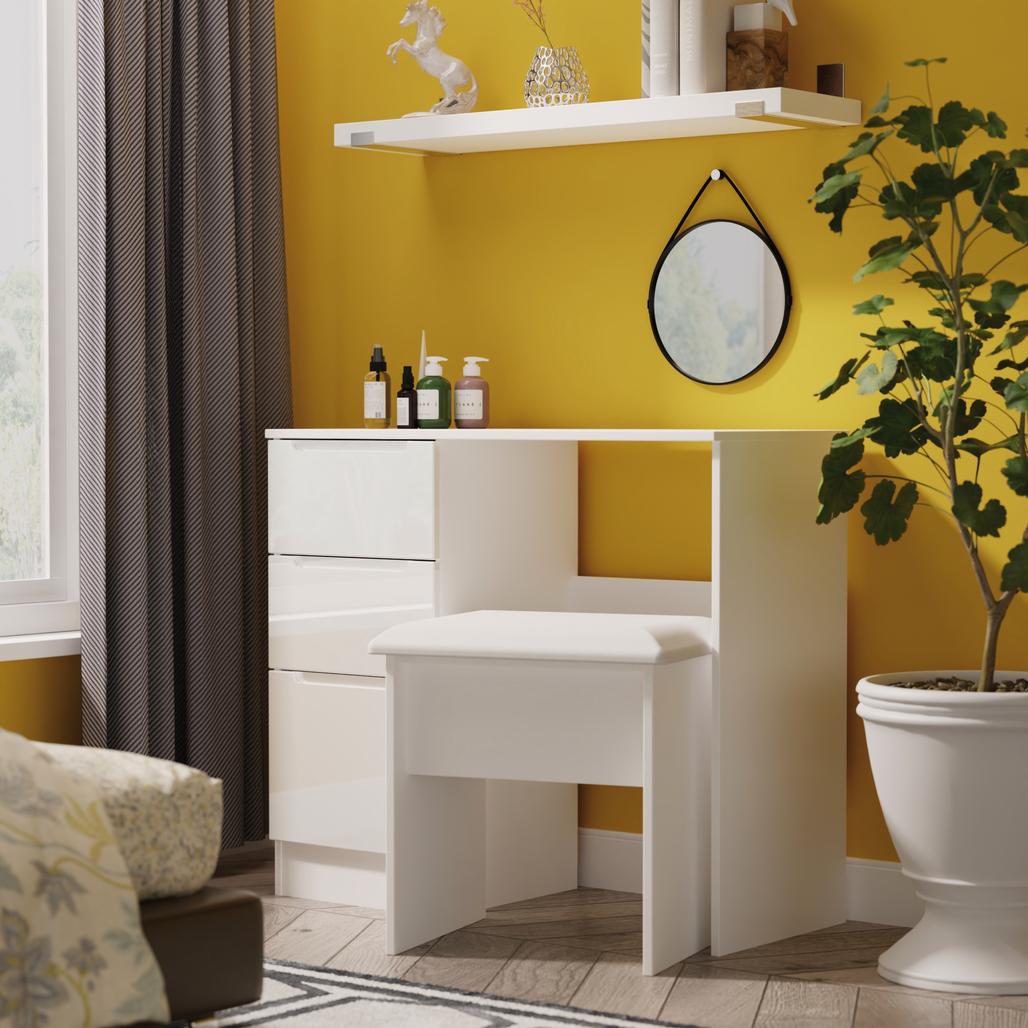 Milan 3 Drawer Dressing Table