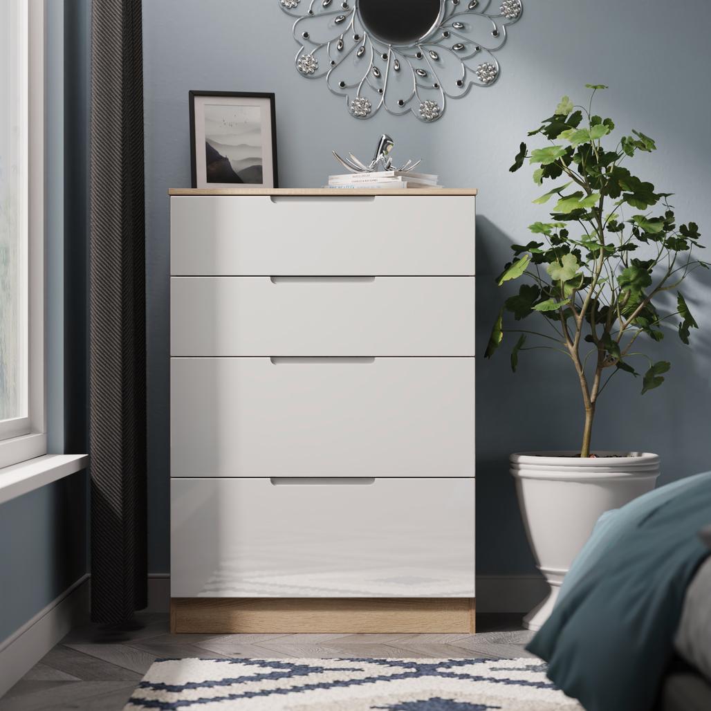 Milan 4 Drawer Deep Chest of Drawers