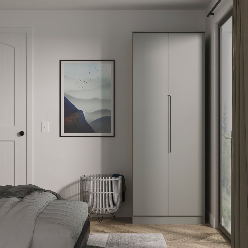 Milan Tall 2 Door Double Wardrobe