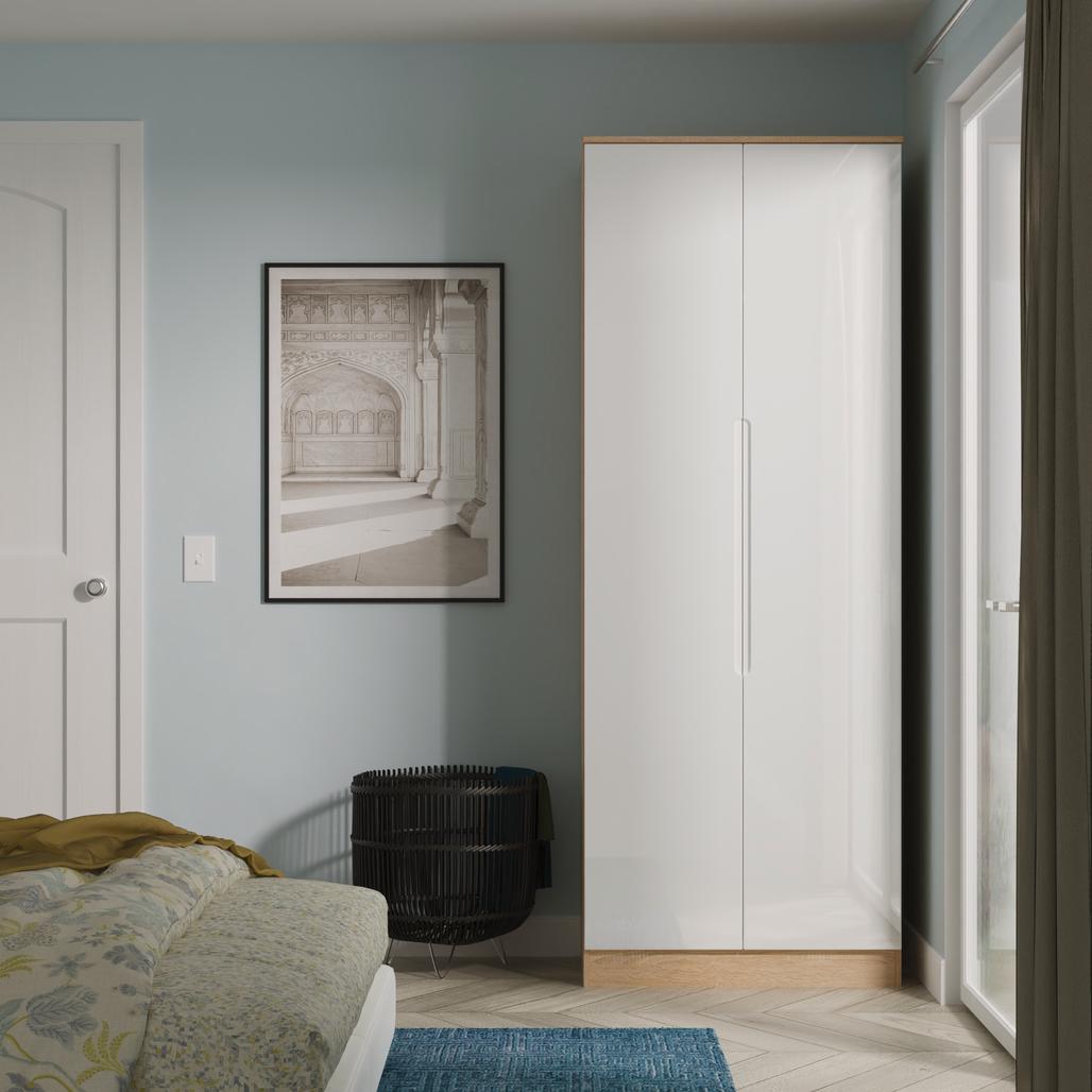 Milan Tall 2 Door Double Wardrobe