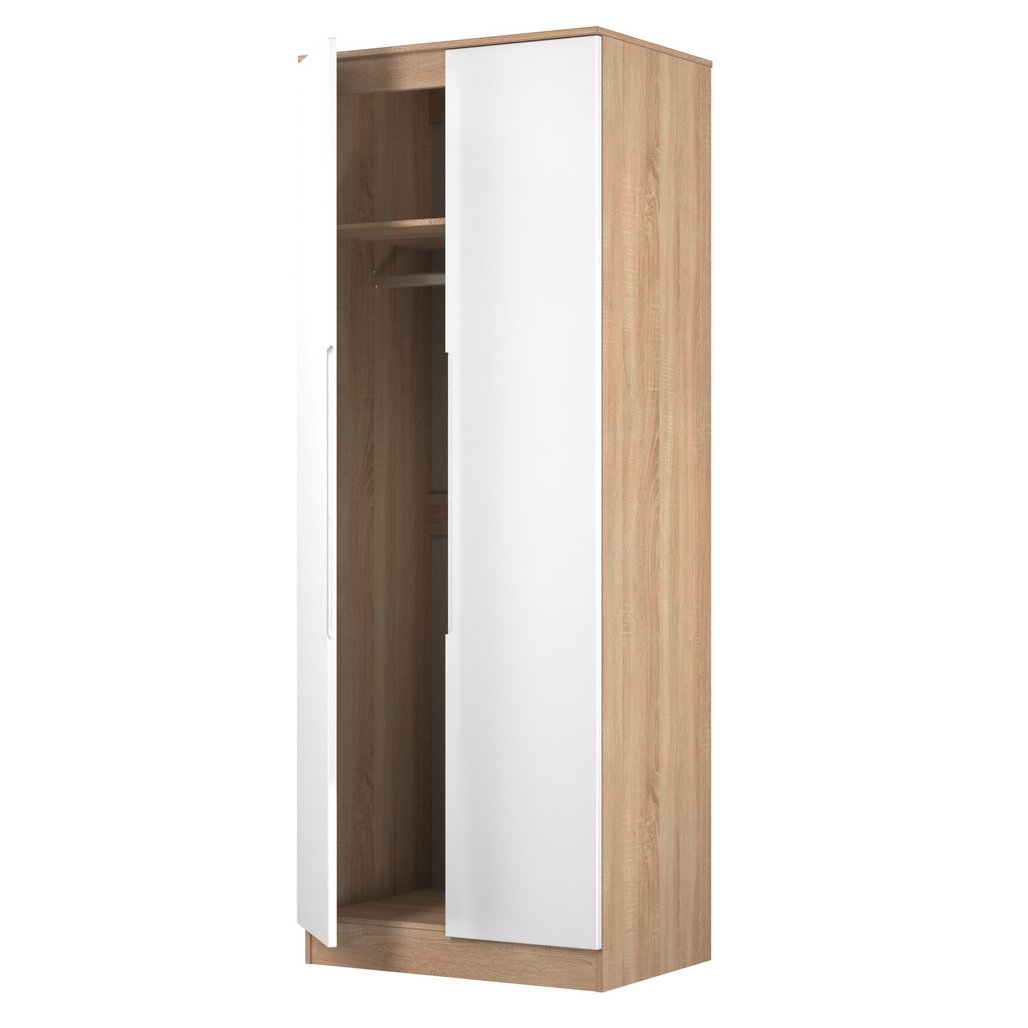 Milan Tall 2 Door Double Wardrobe