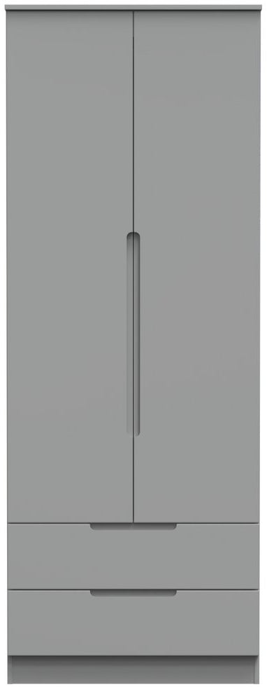 Milan Tall 2 Door 2 Drawer Double Wardrobe