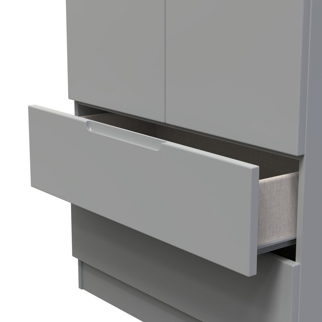 Milan Tall 2 Door 2 Drawer Double Wardrobe
