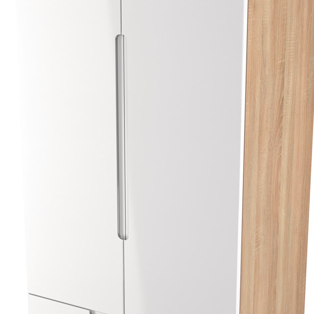 Milan Tall 2 Door 2 Drawer Double Wardrobe