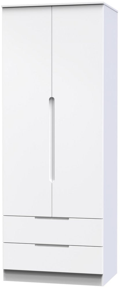Milan Tall 2 Door 2 Drawer Double Wardrobe