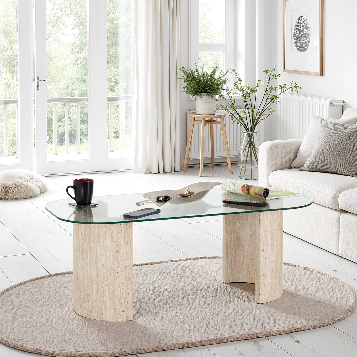 Modena Glass Top Coffee Table