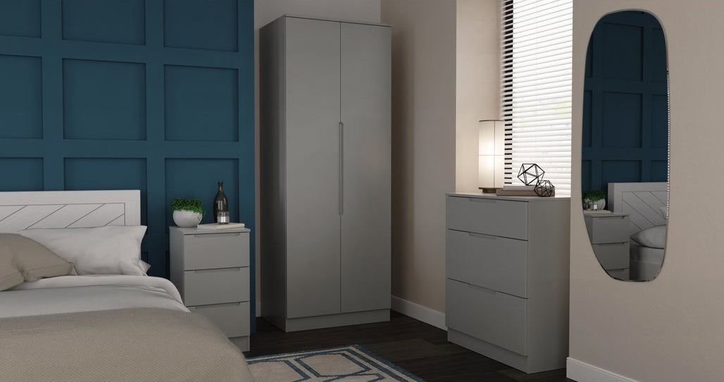 Milan 3 Drawer Bedside Table