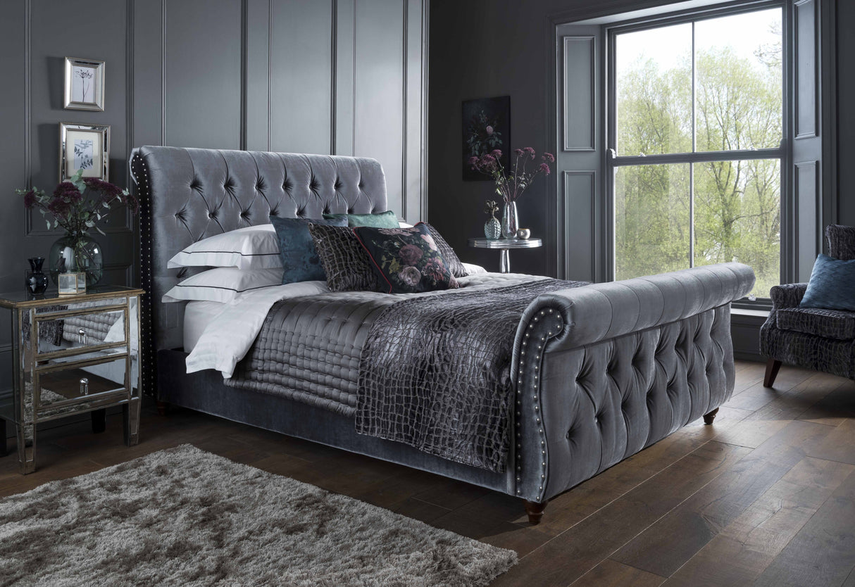 Montana Chesterfield Sleigh Bed Frame