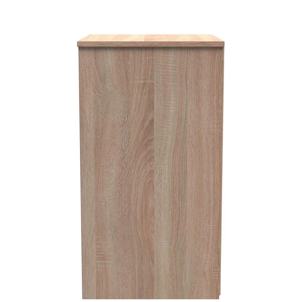 New York 3 Drawer Bedside Table with Black Handles