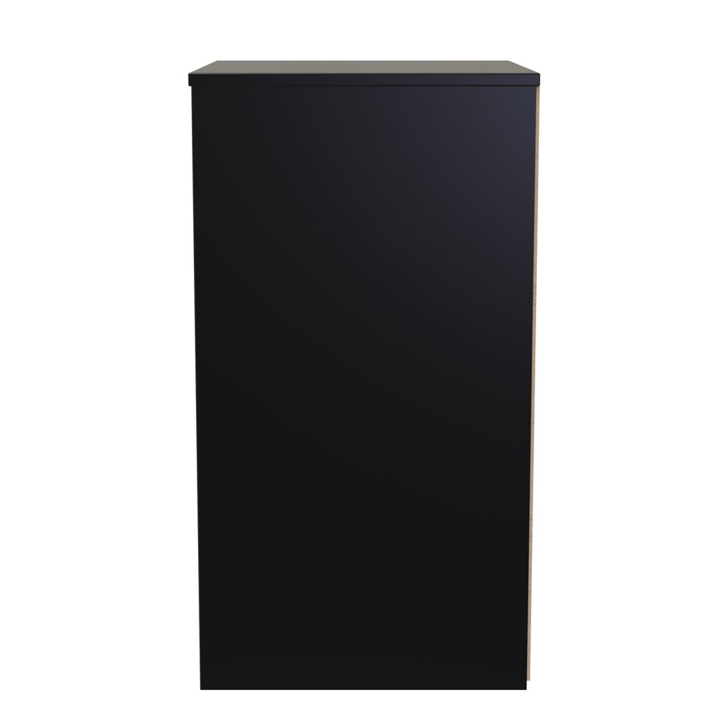 New York 3 Drawer Bedside Table with Black Handles