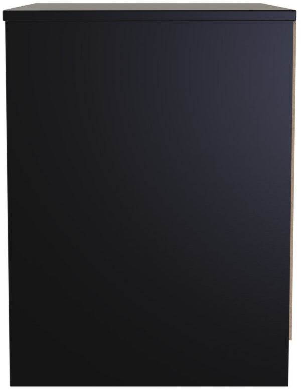New York 2 Drawer Midi Chest with Black Handles