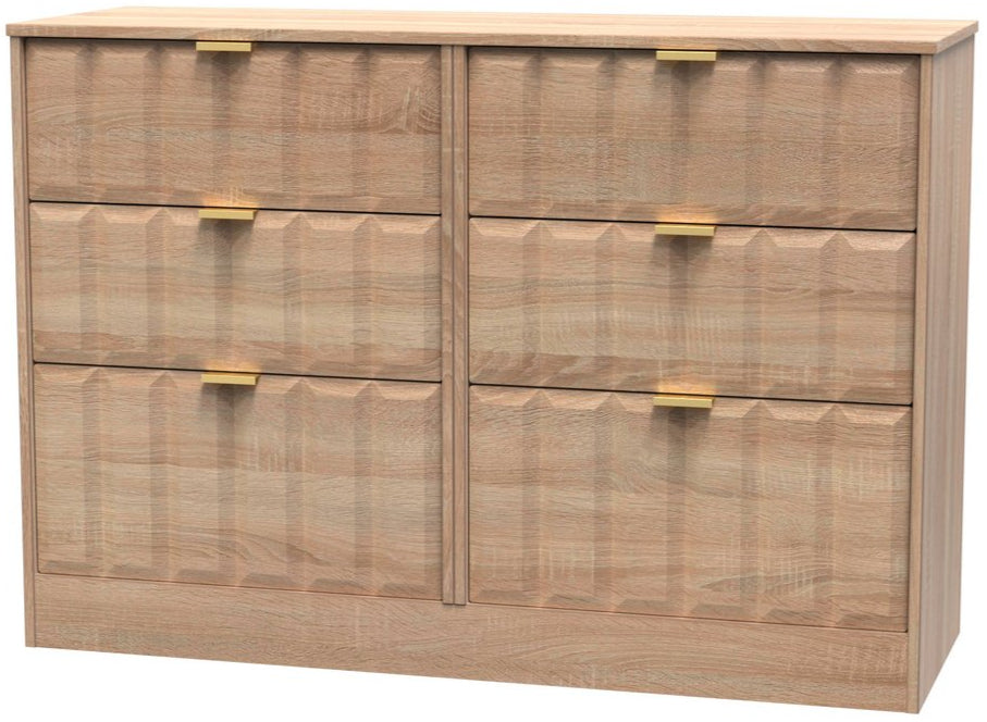 New York 6 Drawer Midi Chest with Gold Handles