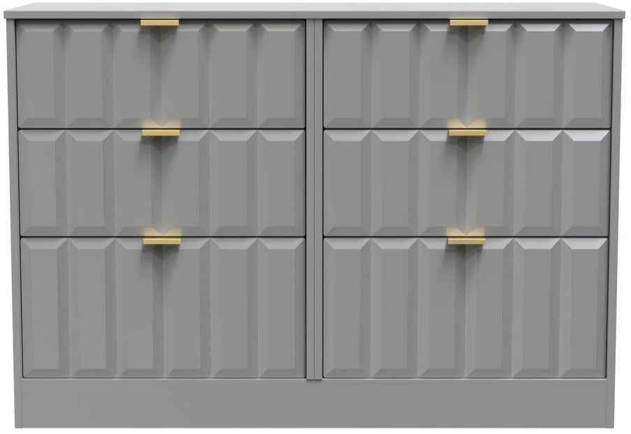 New York 6 Drawer Midi Chest with Gold Handles