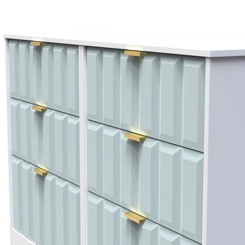 New York 6 Drawer Midi Chest with Gold Handles