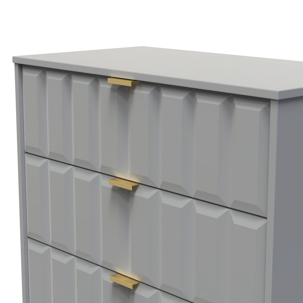 New York 3 Drawer Deep Chest with Gold Handles