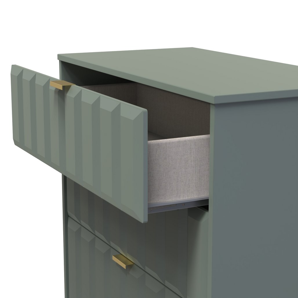 New York 3 Drawer Deep Chest with Gold Handles