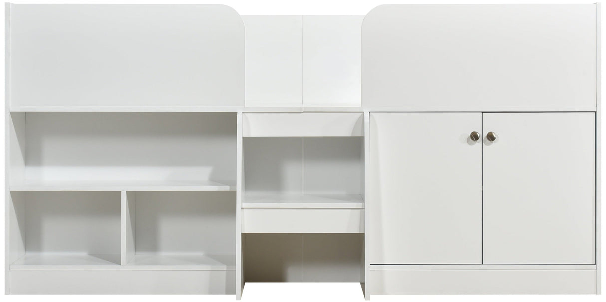 Nova Low Sleeper Children's Bed Frame with Shelves